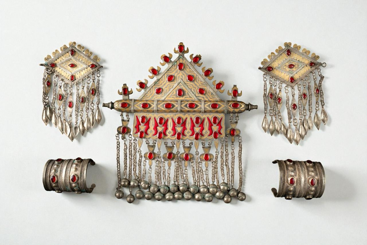 Full set - Triangular Amulet, Chest Pendant, Bracelets