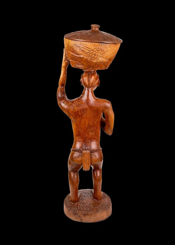 Village woman carrying bowl, 19th century