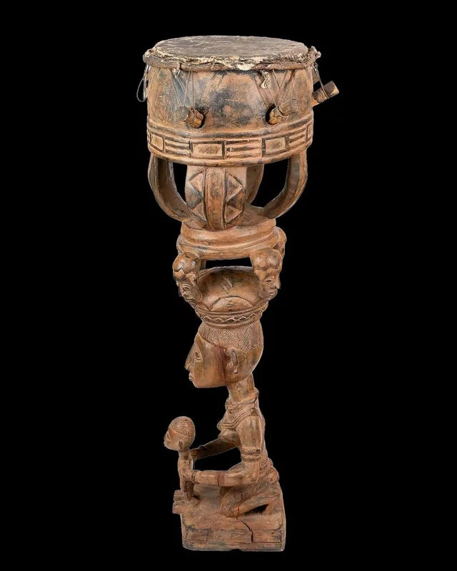 Woman carrying a drum, 19th century