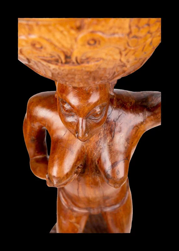 Village woman carrying bowl, 19th century