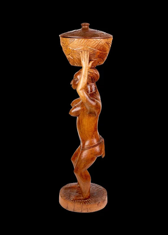 Village woman carrying bowl, 19th century
