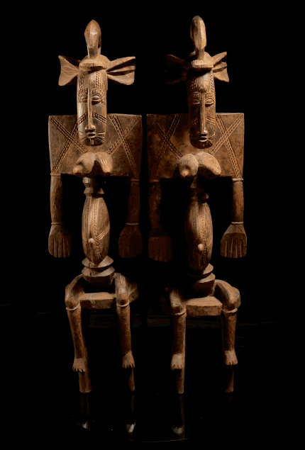 Twins Senufo statue, 20th century