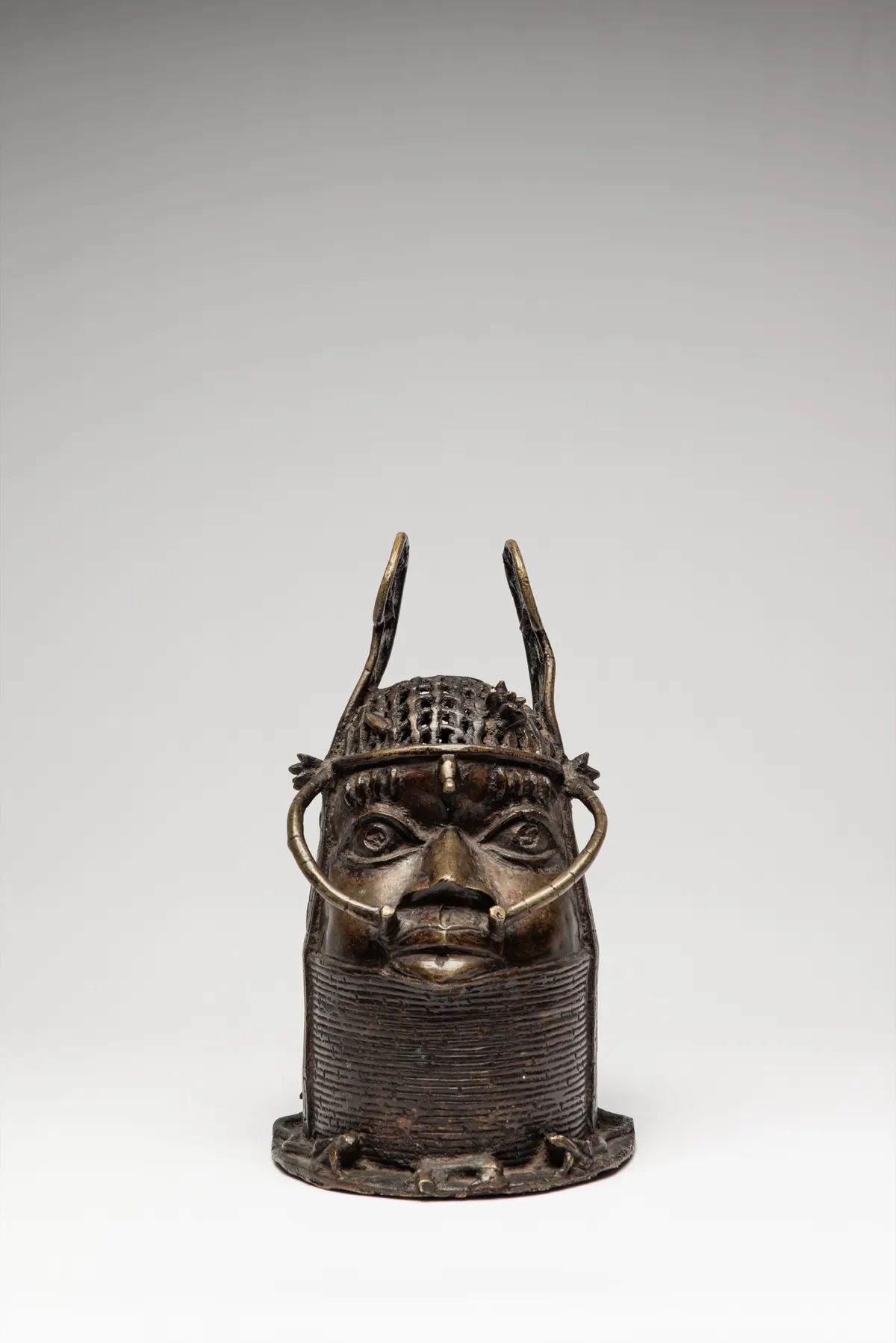 Benin Head with Ceremonial Ornament Representing an Oba